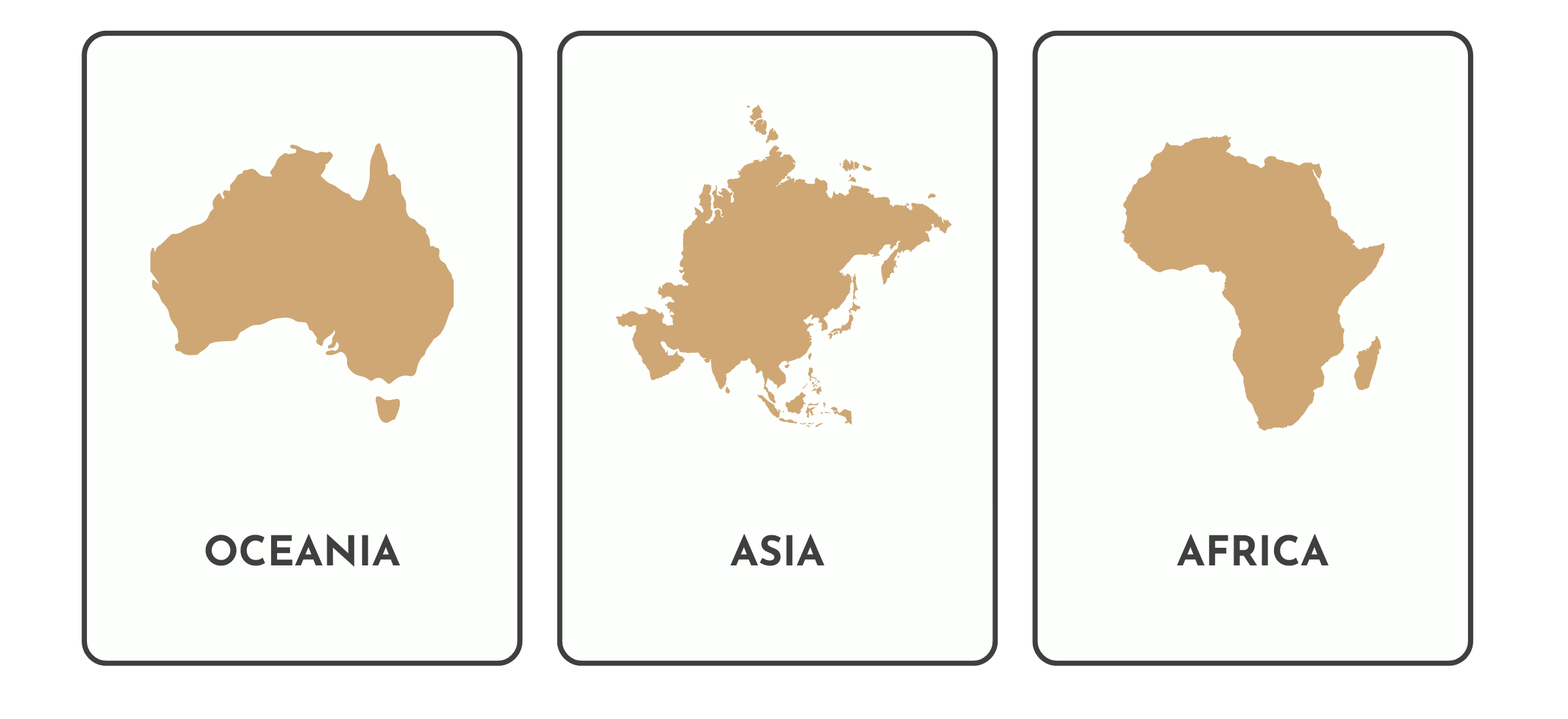 Oceania, Asia & Africa Oceania, Asia & Africa
